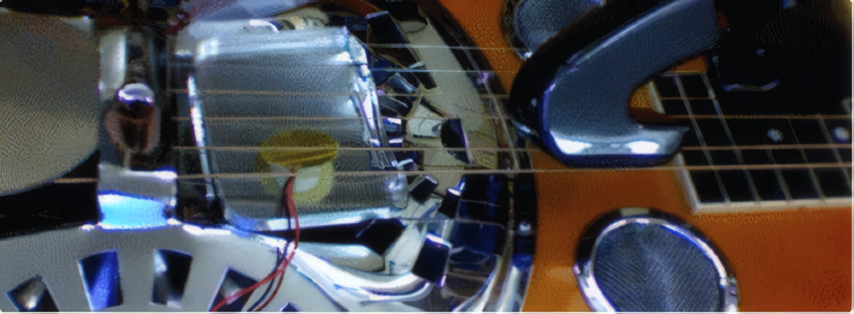 amplified resophonic guitar detail from the August 17, 2006 recording