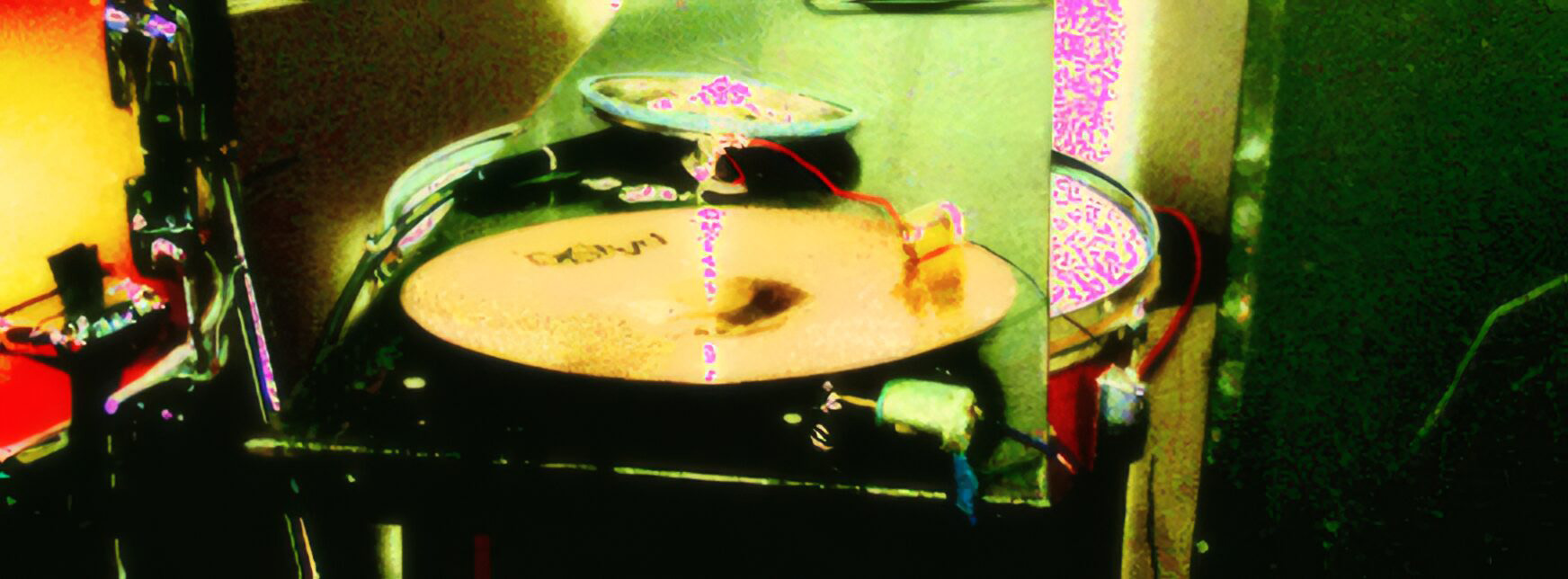 electronics and cymbal detail from the November 1, 2006 recording